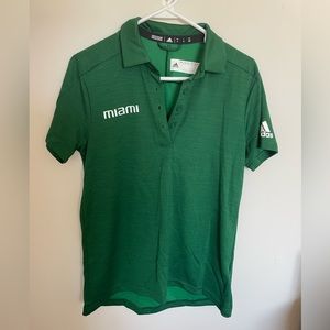 University of Miami Adidas Athletic Polo